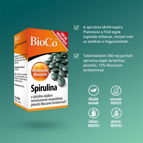 BIOCO Spirulina tabletta (200db)
