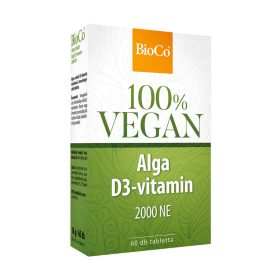 BIOCO 100% Vegan alga D3 vitamin 2000 NE tabletta (60db)