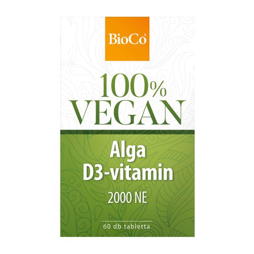 BIOCO 100% Vegan alga D3 vitamin 2000 NE tabletta (60db)