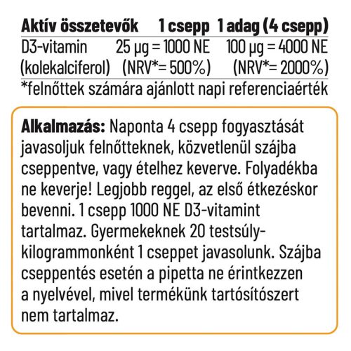 NORDVITAL D3-vitamin 4000NE csepp (30ml)