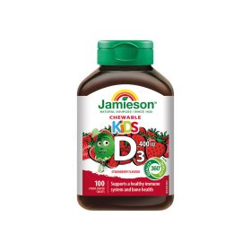 JAMIESON D3-vitamin Kids eper ízű rágótabletta (100db)