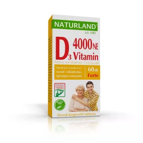 NATURLAND D3 vitamin Forte 4000NE tabletta (60db) 