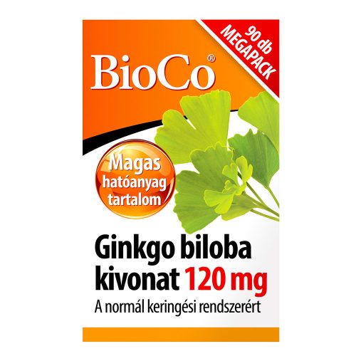 BIOCO Ginkgo Biloba kivonat 120mg tabletta (90db)