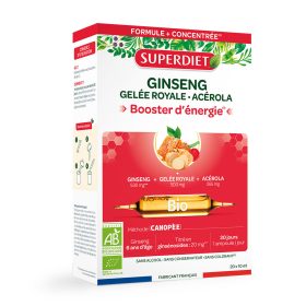   SUPERDIET Méhpempő +Ginzeng +Acerola Energy Booster ivóampulla (20X10ml)