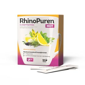   RHINOPUREN HOT cukormentes citrom és menta ízű italpor édesítőszerekkel (18db)