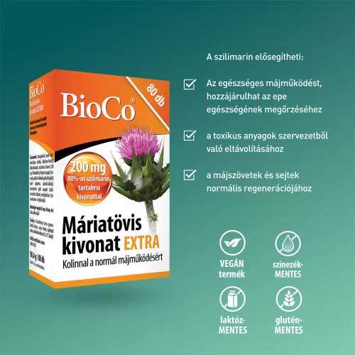 BIOCO Máriatövis kivonat extra tabletta (80db)