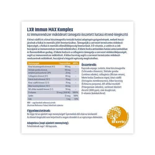 LXR Immun Max Komplex kapszula (60db)