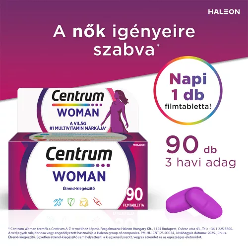CENTRUM Woman Multivitamin filmtabletta Nőknek (90db)