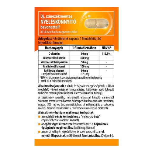 BIOCO Mikronizált Diozmin+Heszperidin 500mg filmtabletta (60db)