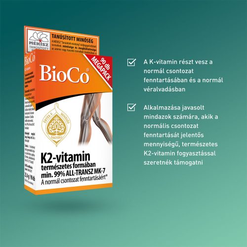 BIOCO K2-vitamin tabletta (90db)