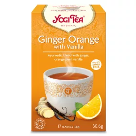 YOGI TEA Narancsos gyömbér bio tea vaníliával (17db)