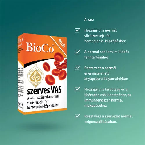 BIOCO Szerves vas tabletta (90db)