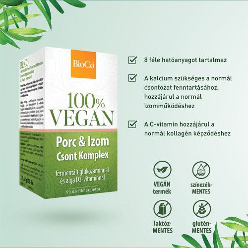 BIOCO 100% Vegan porc & izom csont komplex filmtabletta (90db)