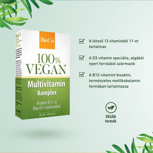 BIOCO 100% Vegan multivitamin komplex tabletta (30db)