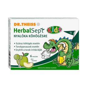   DR. THEISS HerbalSept Kids nyalóka száraz köhögésre alma ízű (6db)