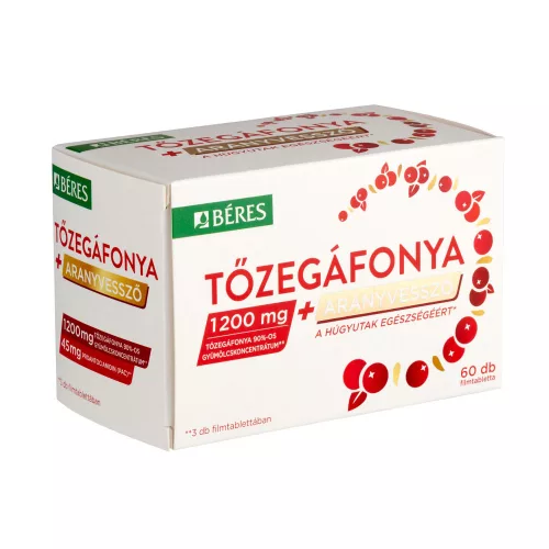 BÉRES Tőzegáfonya 1200mg + Aranyvessző filmtabletta (60db)