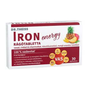   DR. THEISS Iron Energy rágótabletta mangó-ananász ízben (30db)