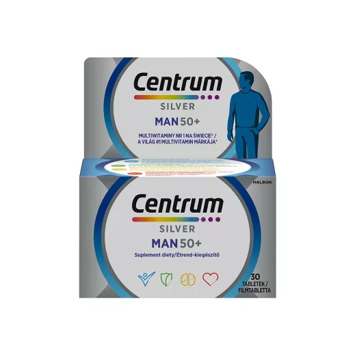 CENTRUM Silver Man 50+ Multivitamin filmtabletta Férfiaknak (30db)