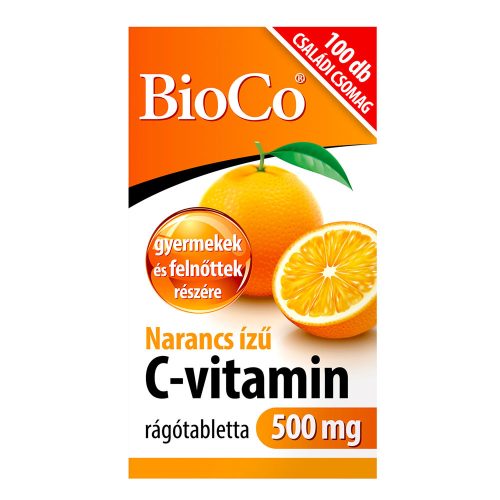 BIOCO C-vitamin 500 mg narancs ízű rágótabletta (100db)
