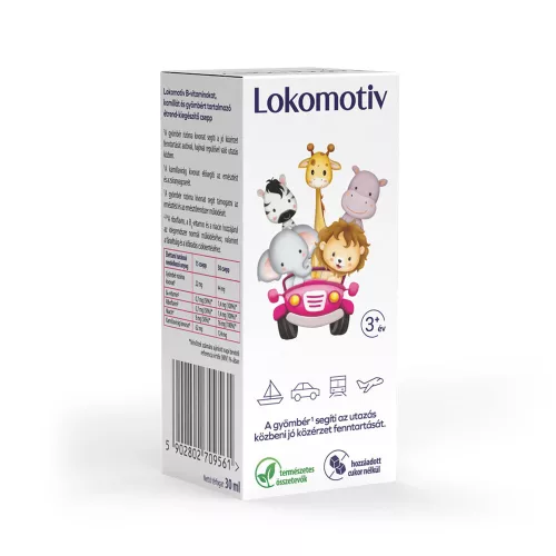 LOKOMOTIV B-vitamin, kamilla és gyömbér tartalmú csepp (30ml)