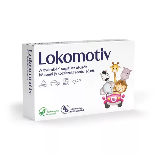 LOKOMOTIV gyömbér tartalmú cukormentes szopogató tabletta (6db)