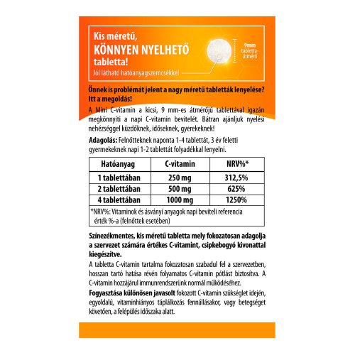 BIOCO Mini C-vitamin retard tabletta (120db)