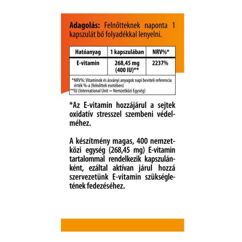 BIOCO E-vitamin 400 IU kapszula (60db)