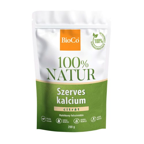 BIOCO 100% NATUR Szerves kalcium citrát tasakos por (200g)