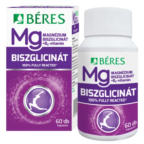 BÉRES Magnézium-biszglicinát + B6 -vitamin kapszula (60db)