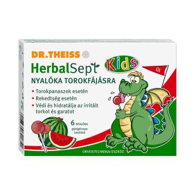   DR. THEISS HerbalSept Kids nyalóka torokfájásra görögdinnye ízű (6db)