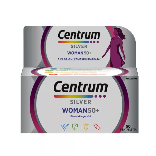 CENTRUM Silver Woman 50+ Multivitamin filmtabletta Nőknek (90db)