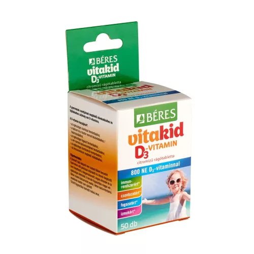 BÉRES Vitakid D3-vitamin 800NE rágótabletta (50db)