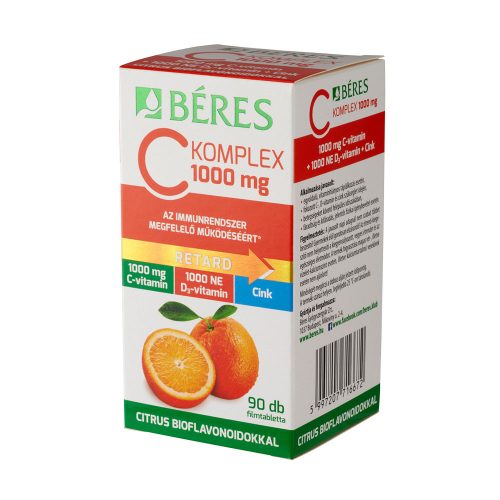 BÉRES C Komplex 1000mg retard bioflavonoiddal filmtabletta (90db)