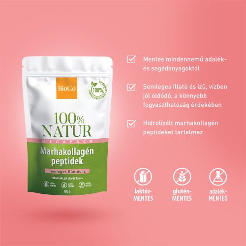BIOCO 100% NATUR Marhakollagén peptidek tasakos por (400g)