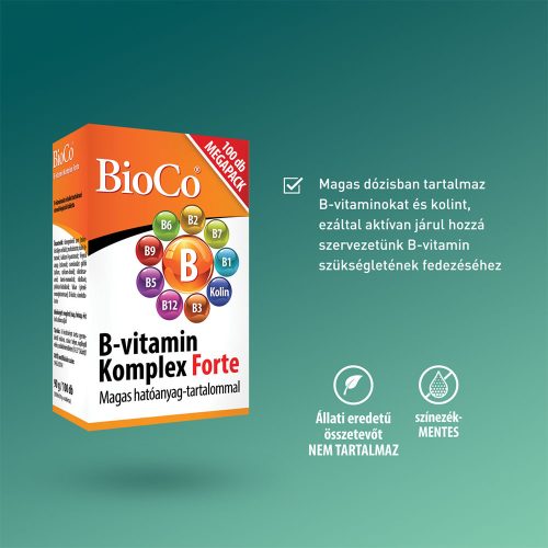 BIOCO B-vitamin komplex Forte tabletta (100db)