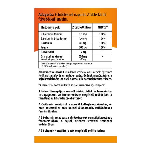 BIOCO Gránátalma kivonat vitaminokkal (80db)