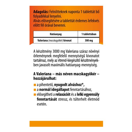 BIOCO Valeriana Max tabletta (60db)