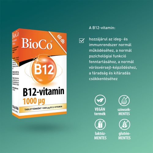 BIOCO B12-vitamin 1000 mcg tabletta (60db)