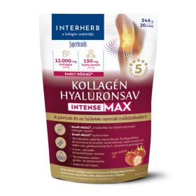  INTERHERB Intense MAX Kollagén & Hyaluronsav porc-izület italpor eper íz (346g)