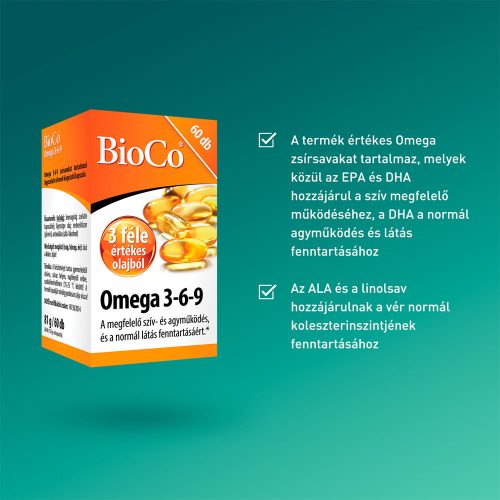 BIOCO Omega 3-6-9 lágyzselatin kapszula (60db)