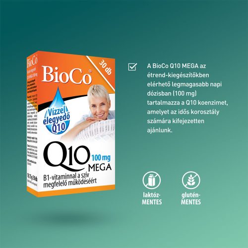 BIOCO Vízzel elegyedő Q10 Mega 100mg kapszula (30db)