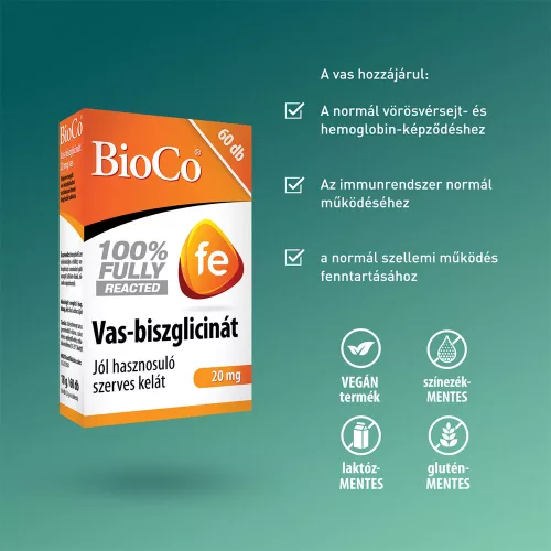BIOCO Vas-biszglicinát 20mg tabletta (60db)