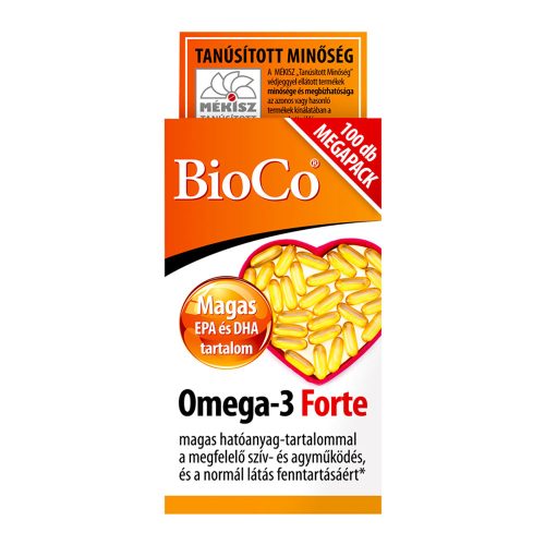BIOCO Omega-3 Forte lágyzselatin kapszula (100db)