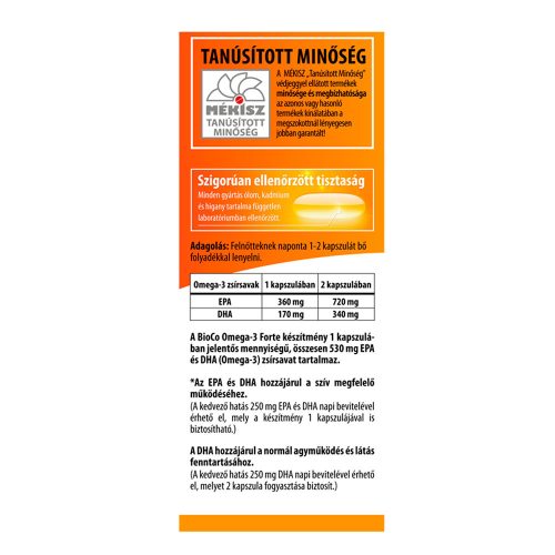 BIOCO Omega-3 Forte lágyzselatin kapszula (100db)