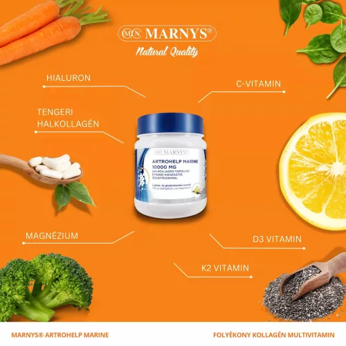 MARNYS Artrohelp Marine 10000mg halkollagén-tartalmú étrend-kiegészítő por (350g)