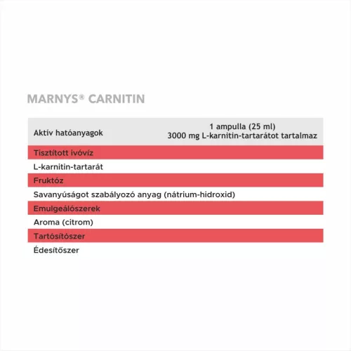 MARNYS Carnitin 3000 ivóampulla (14db)