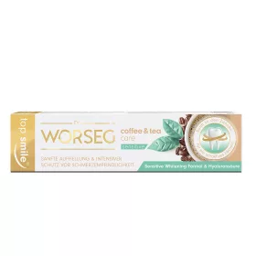   DR. WORSEG Top Smile coffe&tea care sensitive fehérítő fogkrém (75ml)